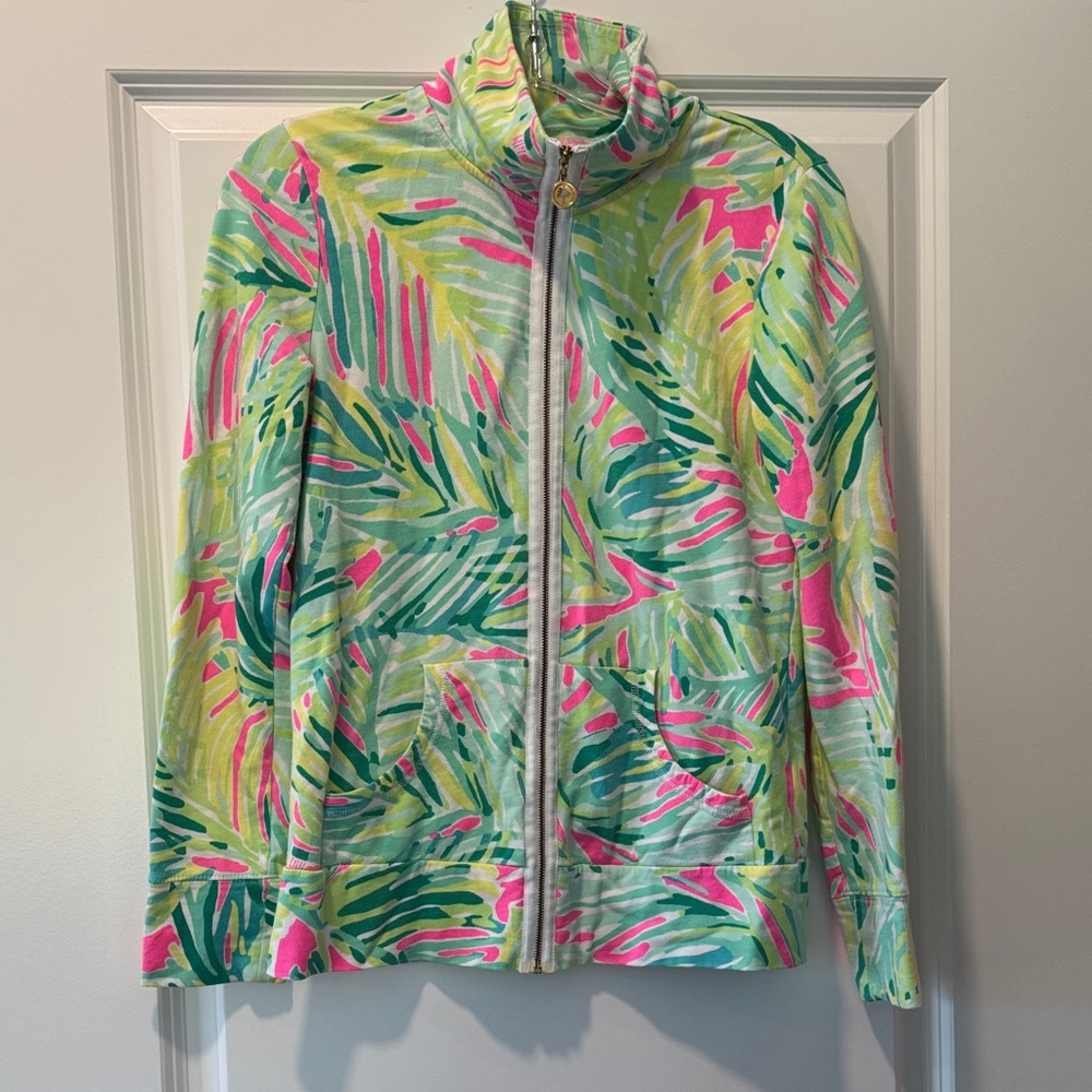 Lilly Pulitzer Green and Pink Patterned Jacket